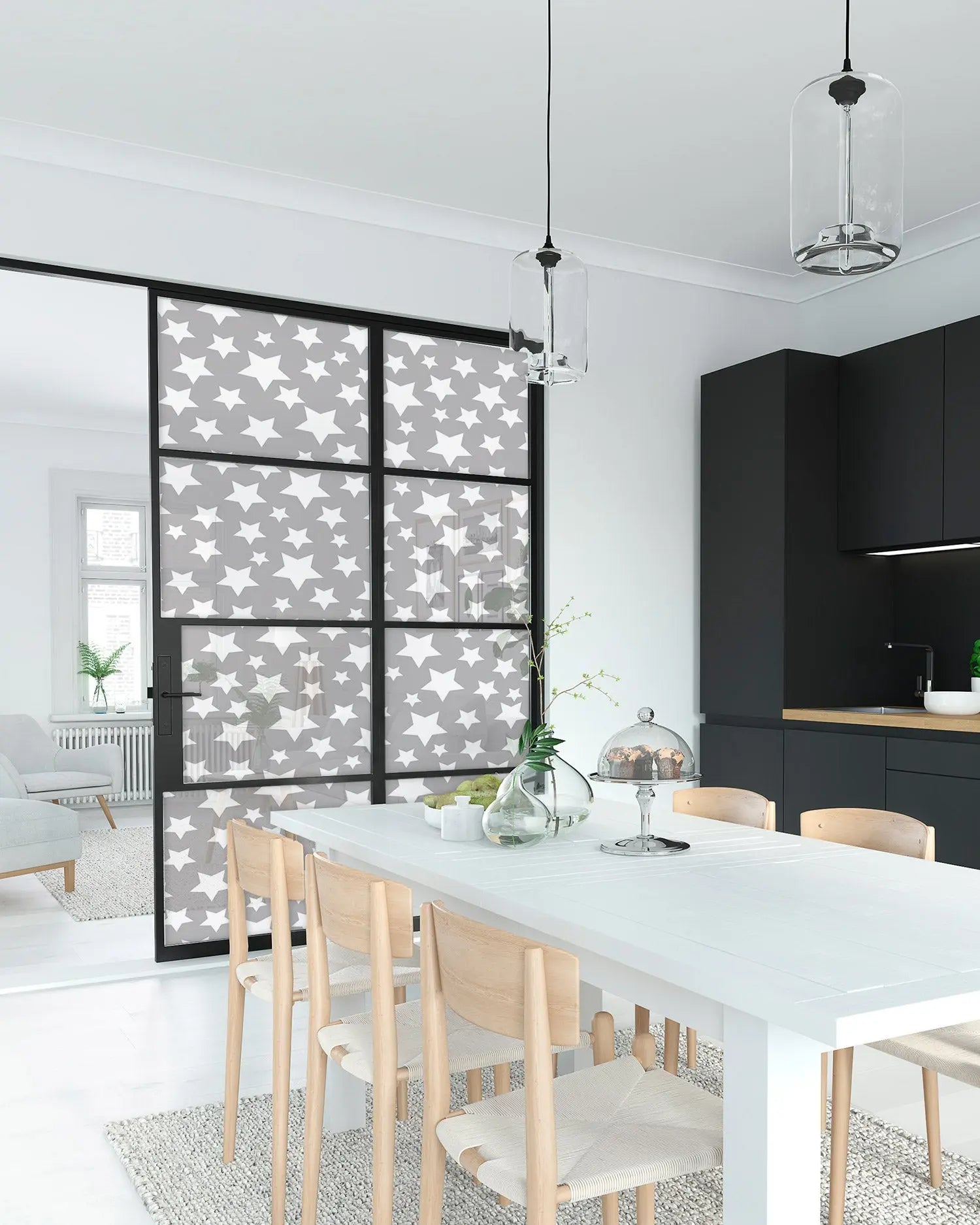 Vinilo para Ventanas Estrellas Gris freeshipping - Home and Living