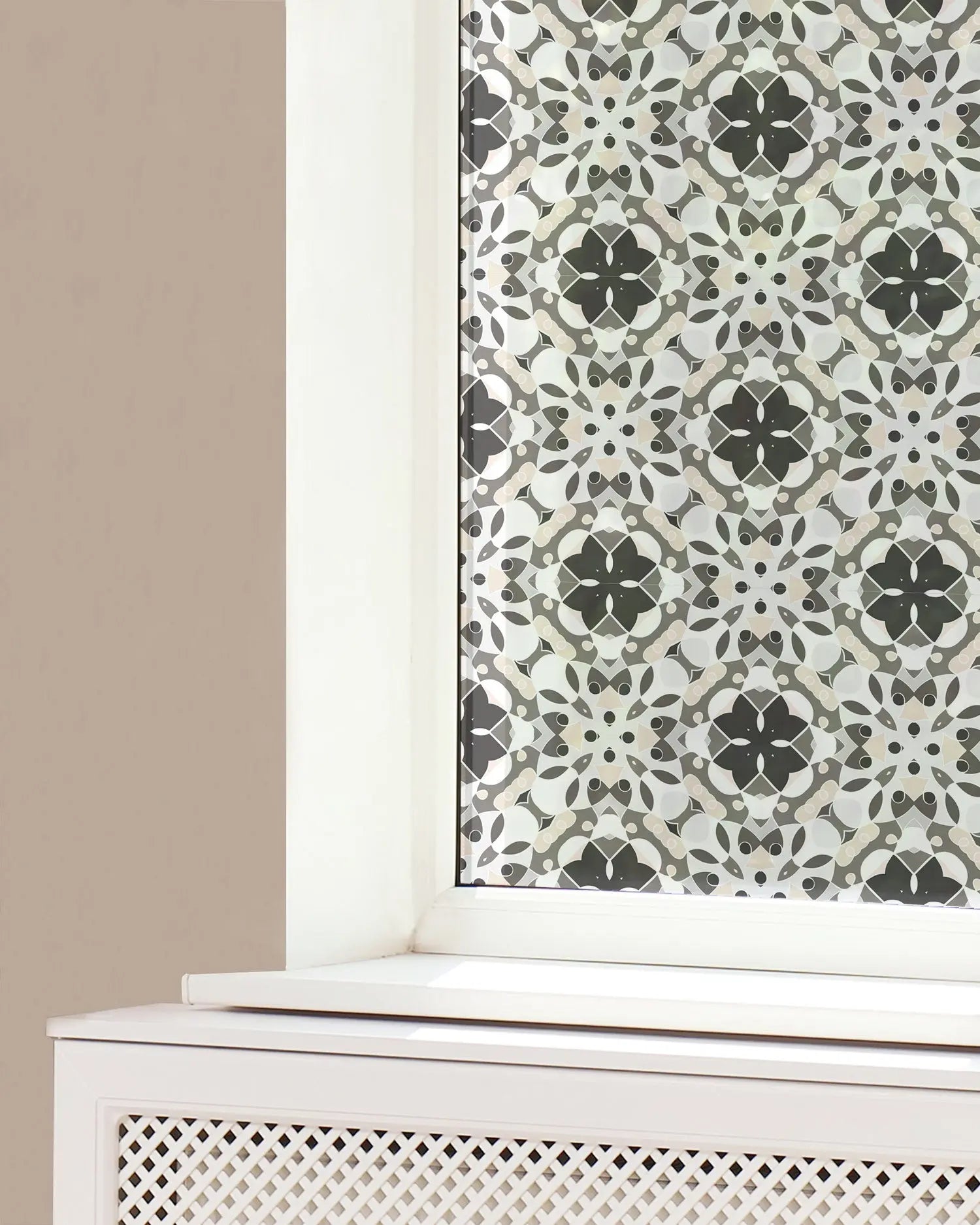 Vinilo para Ventanas Hidráulico Oriental Mosaico Gris freeshipping - Home and Living
