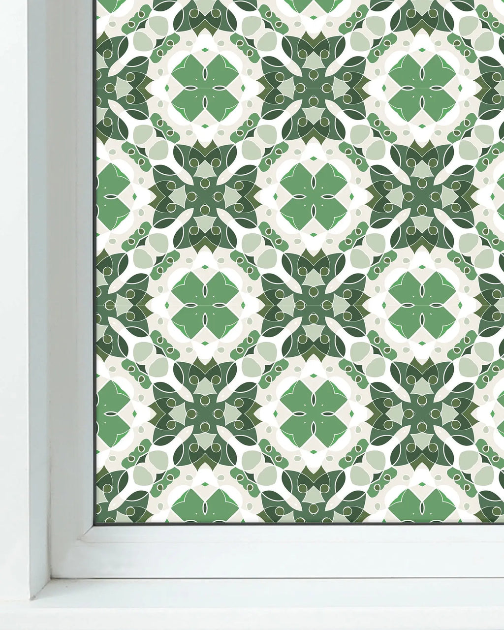 Vinilo para Ventanas Hidráulico Oriental Mosaico Verde freeshipping - Home and Living