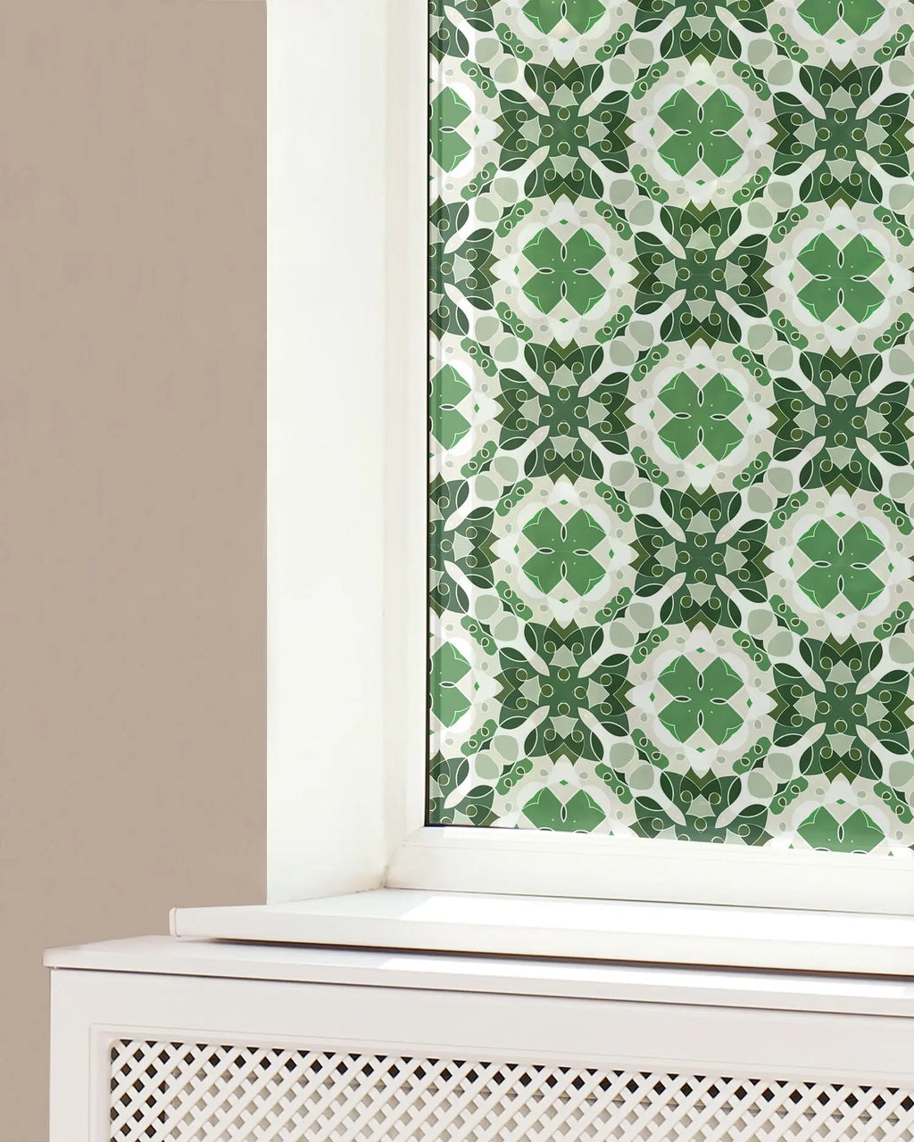 Vinilo para Ventanas Hidráulico Oriental Mosaico Verde freeshipping - Home and Living