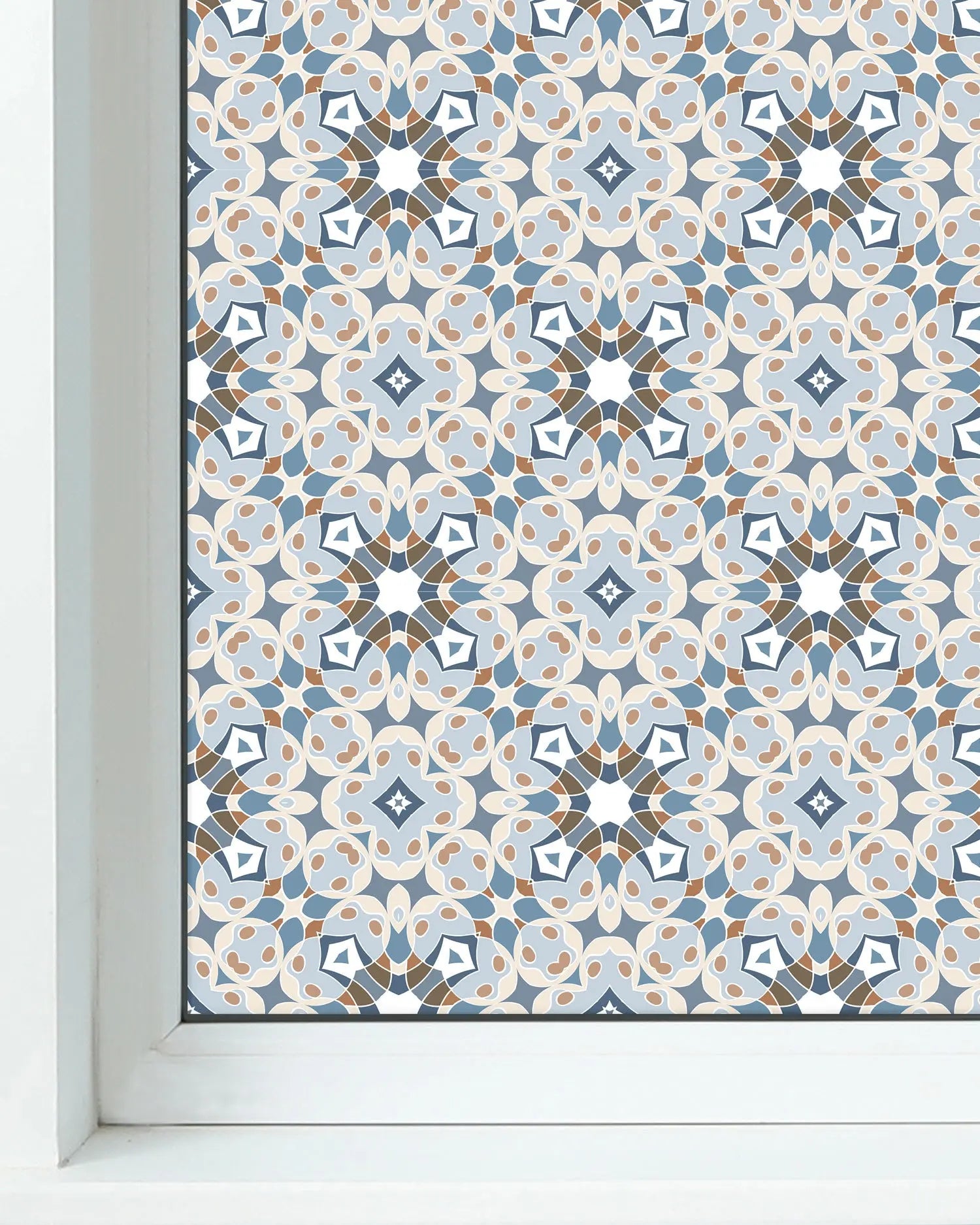 Vinilo para Ventanas Hidráulico Tipo Oriental Azul freeshipping - Home and Living