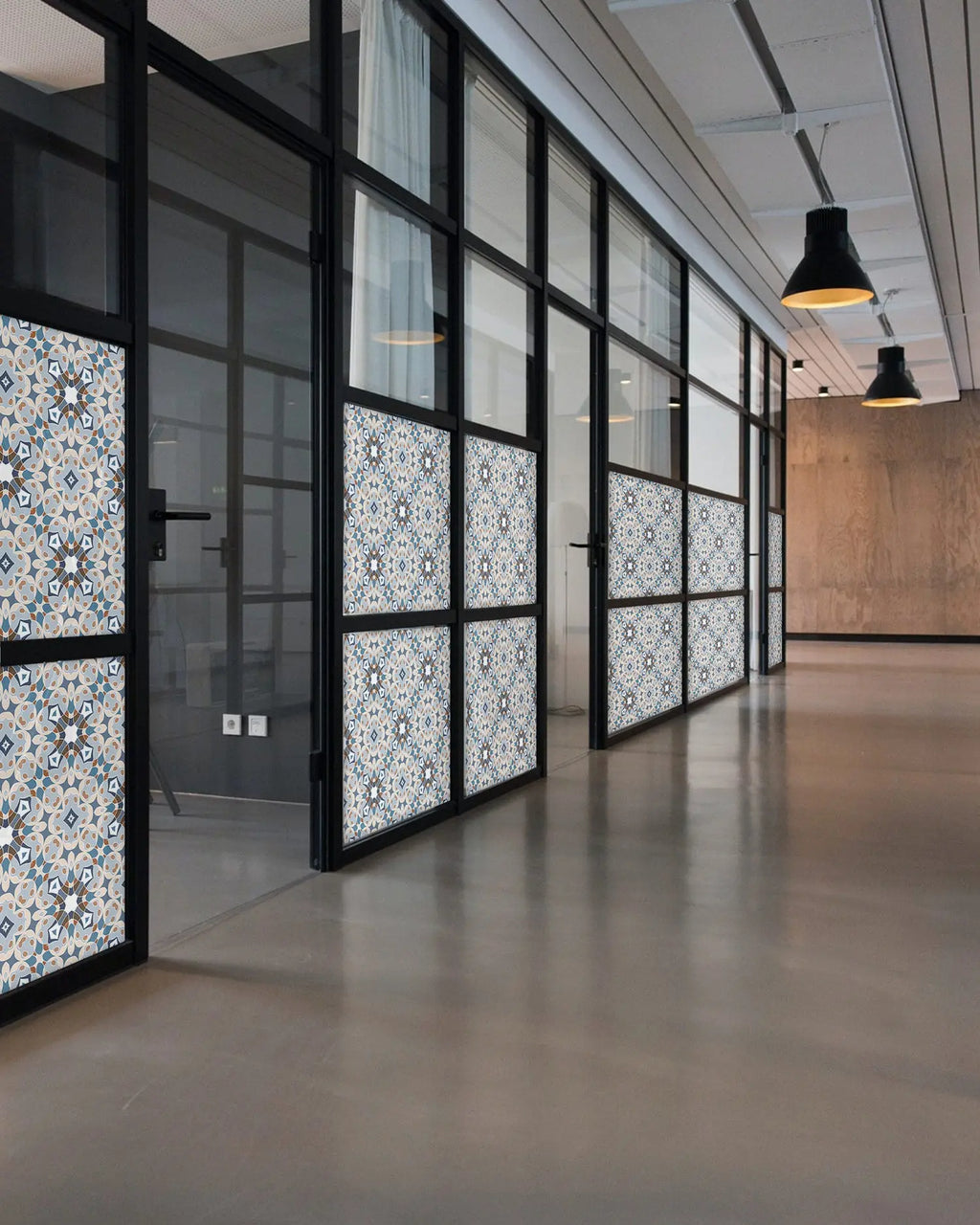 Vinilo para Ventanas Hidráulico Tipo Oriental Azul freeshipping - Home and Living