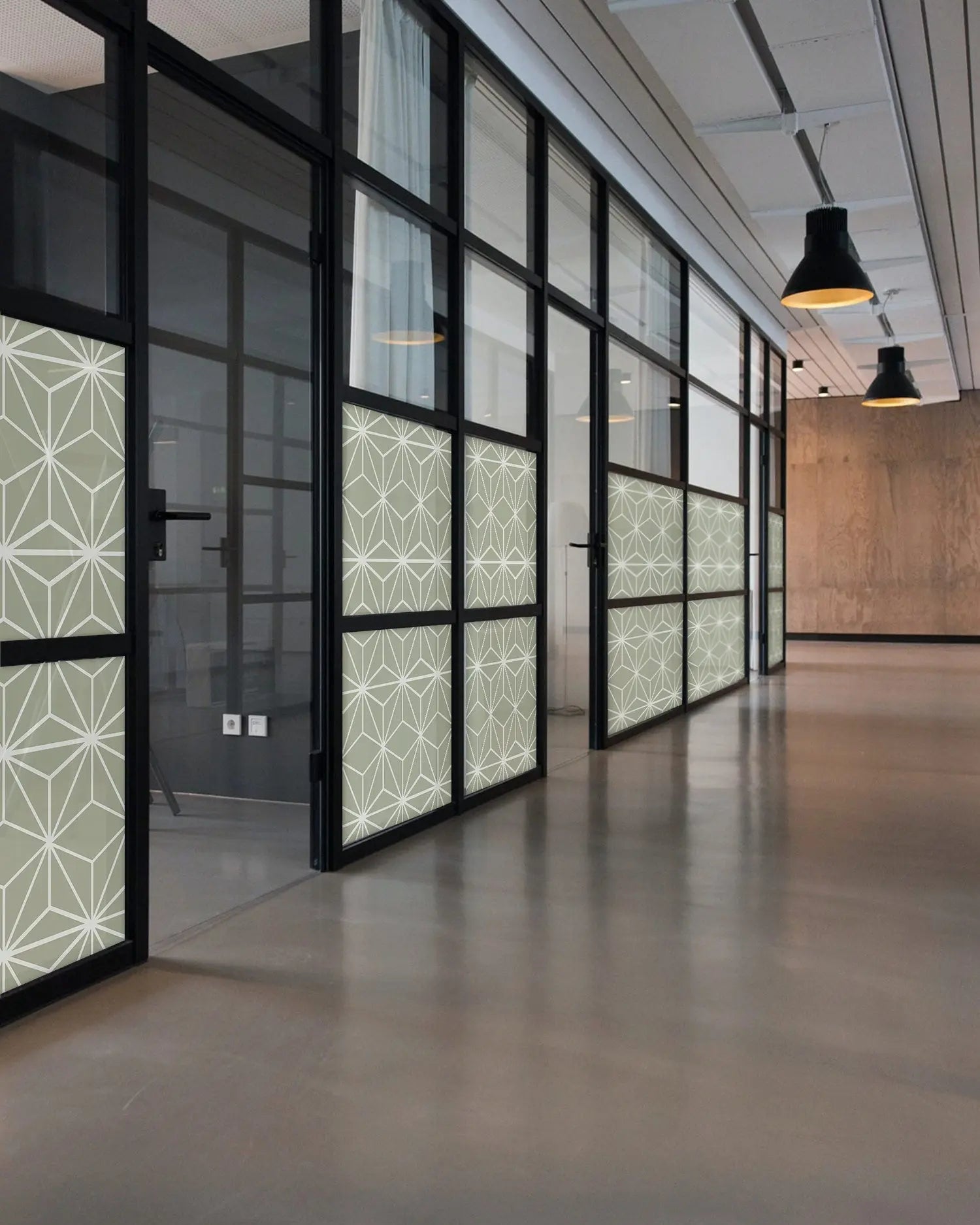 Vinilo para Ventanas Líneas Estrellas Verde freeshipping - Home and Living